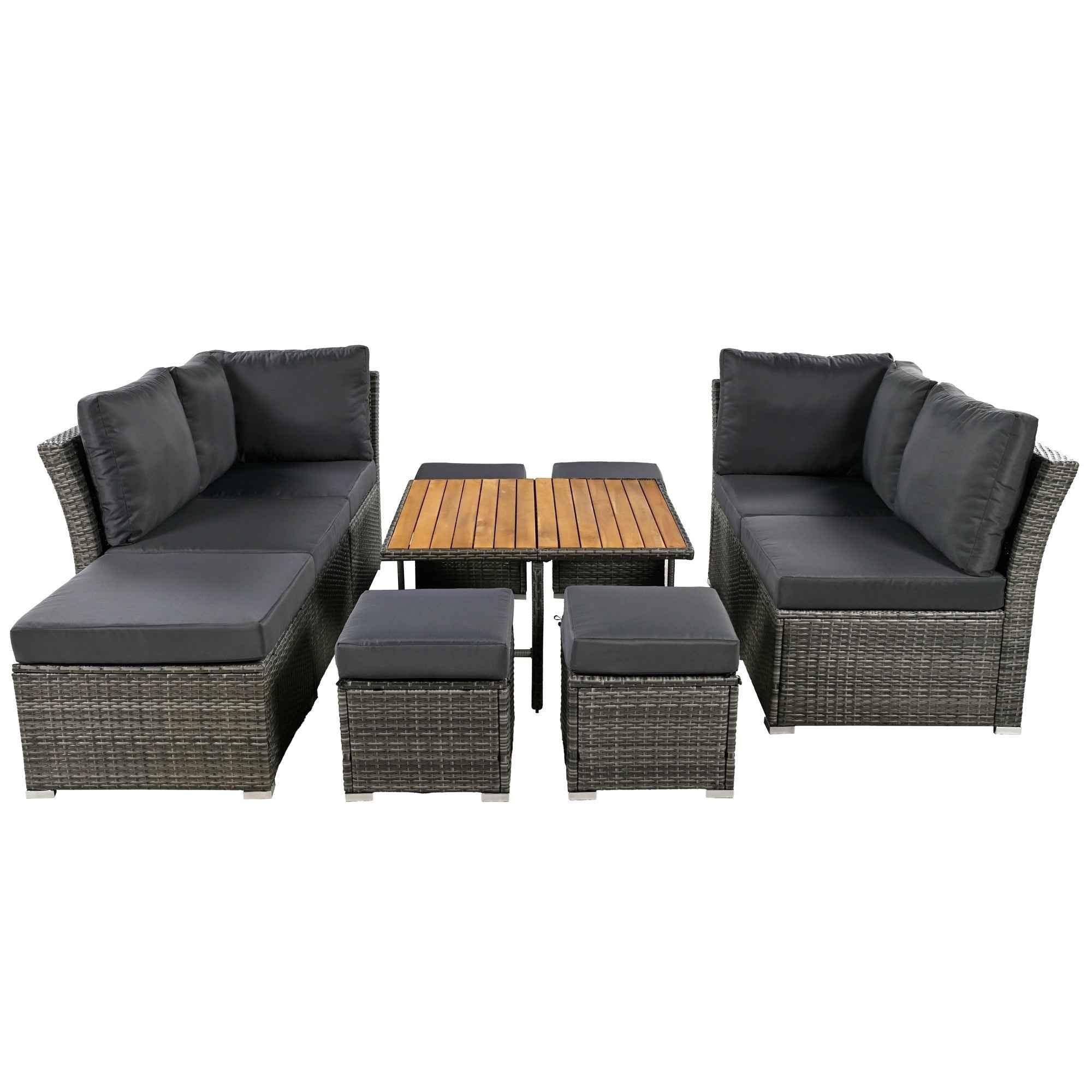 Patio Furniture Set, 10 Piece Outdoor Conversation Set, CoffeeTable Trustymall