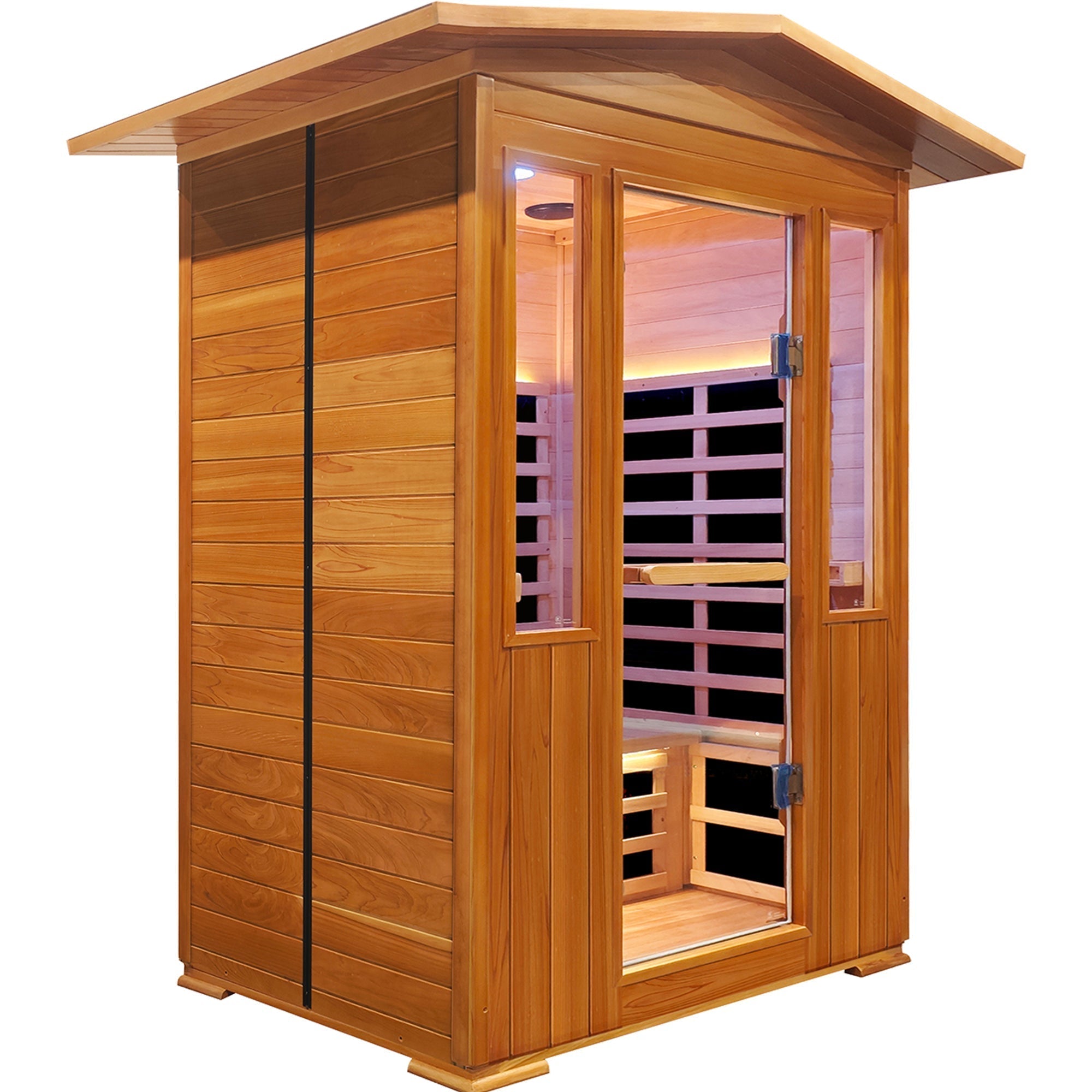 Outdoor Double Red Cedar Far Infrared Sauna Room HouseOfZazla