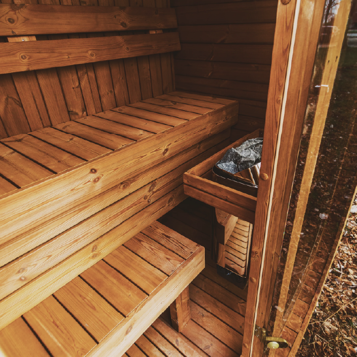 Mande Sauna MW12 ThermoWood for Your Perfect Backyard Retreat Patio Elegance