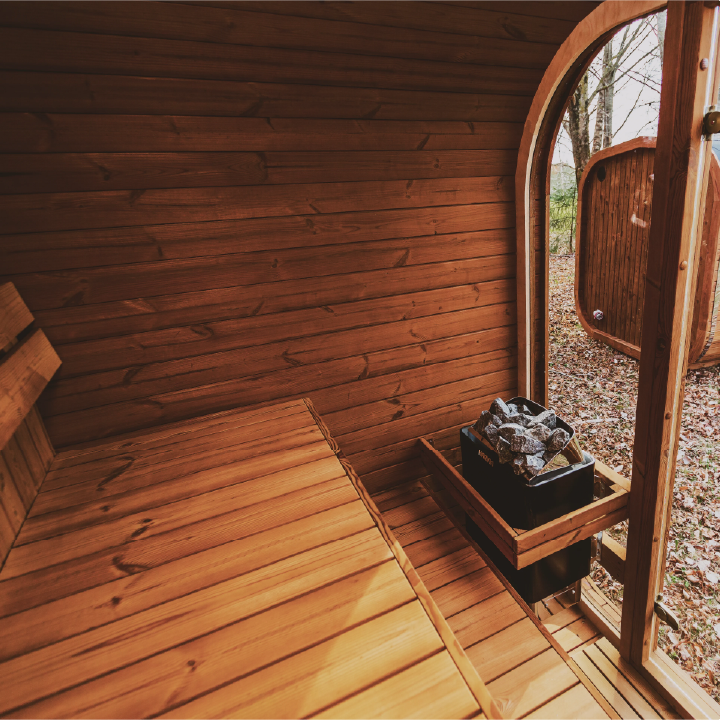 Mande Sauna MW12 ThermoWood for Your Perfect Backyard Retreat Patio Elegance